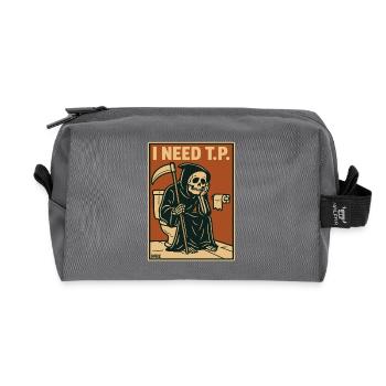 Papier toilette Faucheuse Mort Mort Humour - Trousse de toilette en tissu recyclé - anthracite - Devant
