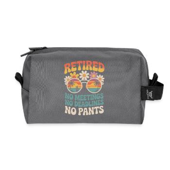 Retired Rentner Lustiger Spruch - Recycelte Kulturtasche - Anthrazit - Vorne