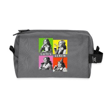 BELLE VIE - Trousse de toilette en tissu recyclé - anthracite - Devant