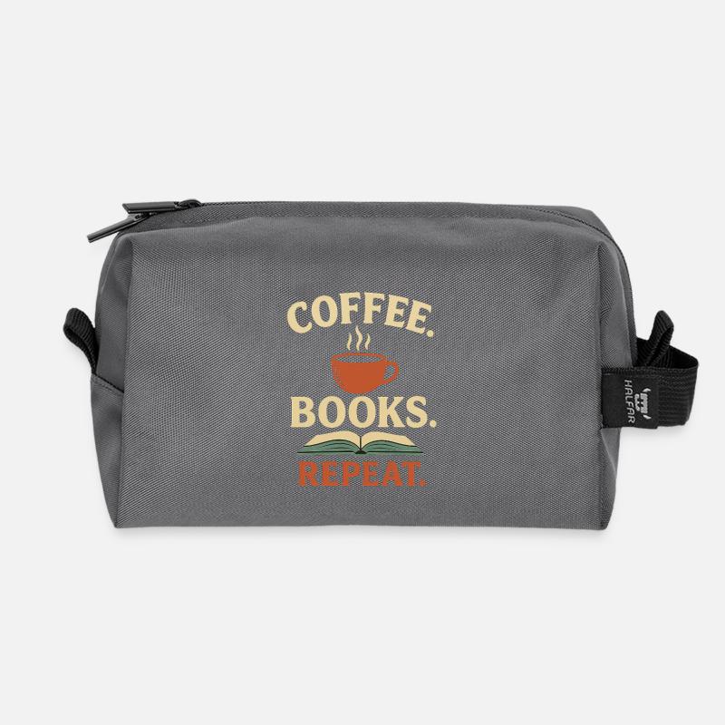 Coffee books repeat - Recycelte Kulturtasche - Anthrazit