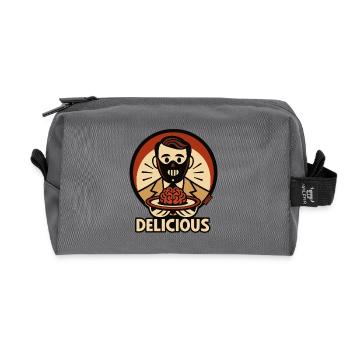 Yummy Lecter Catering with Brain Plate - Recycled Toiletry Zip Bag - anthracite - Front