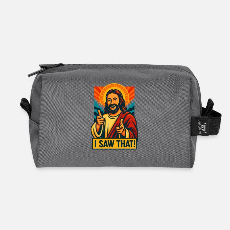 Ich habe gesehen, dass Jesus-Meme, Christ - Recycelte Kulturtasche - Anthrazit