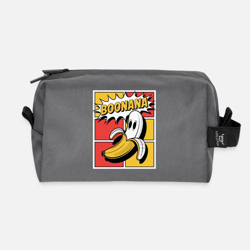Boonana Halloween Banane - Recycelte Kulturtasche - Anthrazit