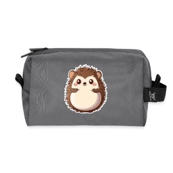 Igel - Recycelte Kulturtasche - Anthrazit - Vorne