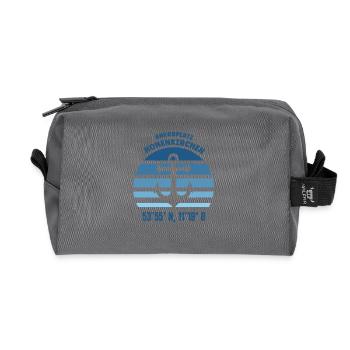 Hohenkirchen Anchor Motif Boltenhagen Baltic Sea Beach - Recycled Toiletry Zip Bag - anthracite - Front
