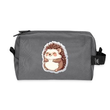 Hérisson - Trousse de toilette en tissu recyclé - anthracite - Devant