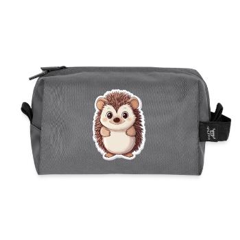 Igel - Recycelte Kulturtasche - Anthrazit - Vorne