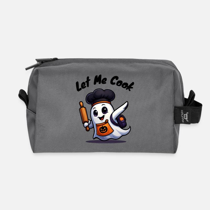 Let Me Cook – Kochender Halloween‑Geist Shirt - Recycelte Kulturtasche - Anthrazit