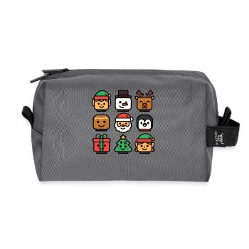 Noël Blocs de construction Chefs Jeunesse Enfant Noël - Trousse de toilette en tissu recyclé - anthracite - Devant