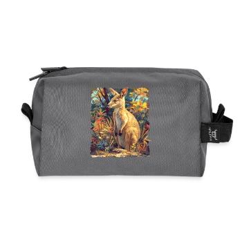 Wallabies Wallaby - Recycled Toiletry Zip Bag - anthracite - Front