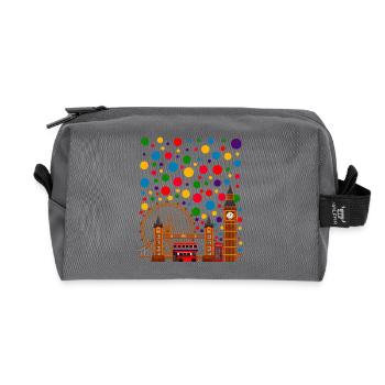 Spotty Shirt 2025 London City UK Big Ben Kids Boys - Recycled Toiletry Zip Bag - anthracite - Front