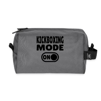 Kickboxing Mode ON – Power for Martial Artists - Recycled Toiletry Zip Bag - anthracite - Front
