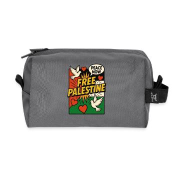 Free Palestine - Frieden und Solidarität Pop Art - Recycelte Kulturtasche - Anthrazit - Vorne