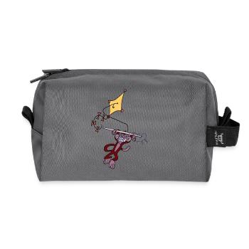 Adventure Monkey - Recycled Toiletry Zip Bag - anthracite - Front