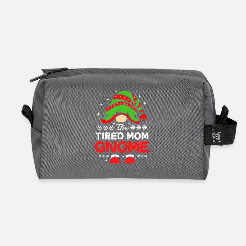 Gnom Mutter Mama - Recycelte Kulturtasche - Anthrazit