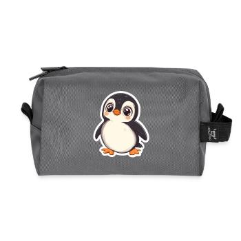 Pingouin - Trousse de toilette en tissu recyclé - anthracite - Devant