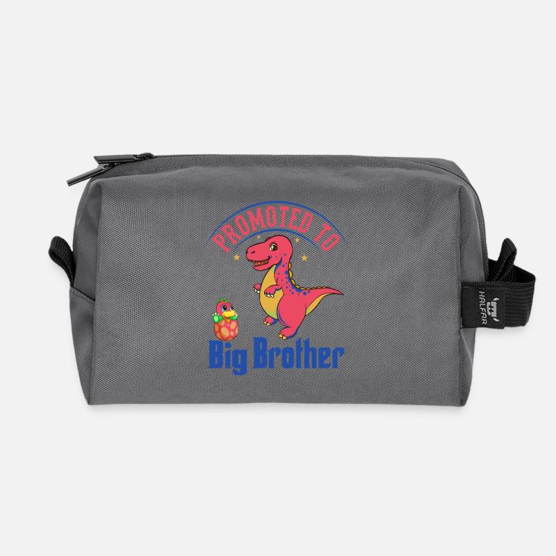 Befördert zu Big Brother Dinosaurs - Recycelte Kulturtasche - Anthrazit