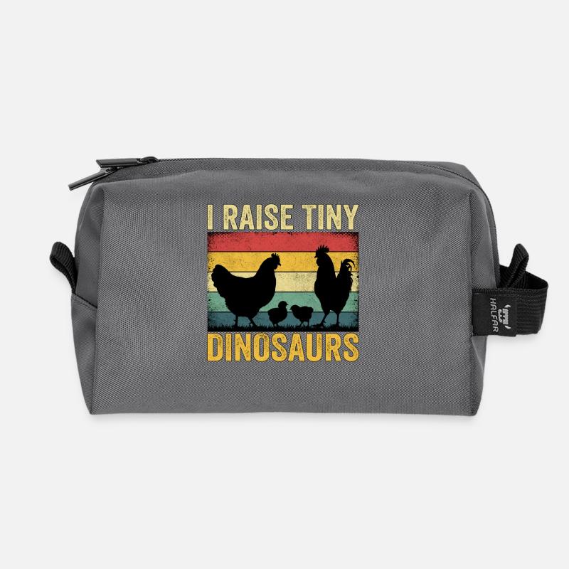I Raise Tiny Dinosaurs - Recycelte Kulturtasche - Anthrazit