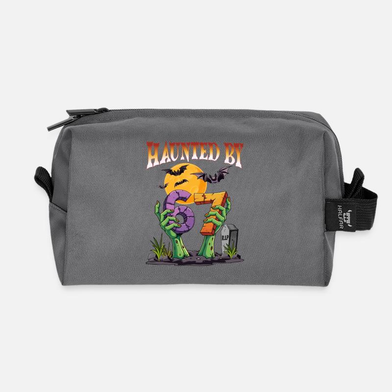 Haunted By 67 Lustiges Halloween-Partys, Meme - Recycelte Kulturtasche - Anthrazit