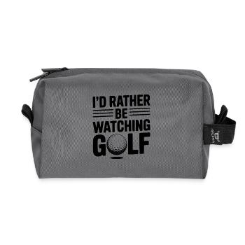 Ich schaue lieber Golf - Recycelte Kulturtasche - Anthrazit - Vorne