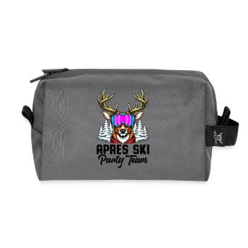 Après Ski Party Team - Recycled Toiletry Zip Bag - anthracite - Front