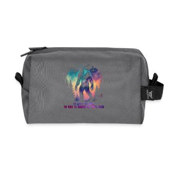 Créatures mythologiques Bigfoot - Trousse de toilette en tissu recyclé - anthracite - Devant
