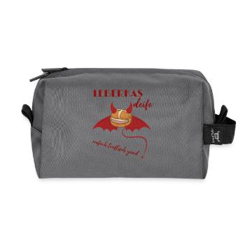 Casserole de foie diabolique pas seulement pour Halloween - Trousse de toilette en tissu recyclé - anthracite - Devant
