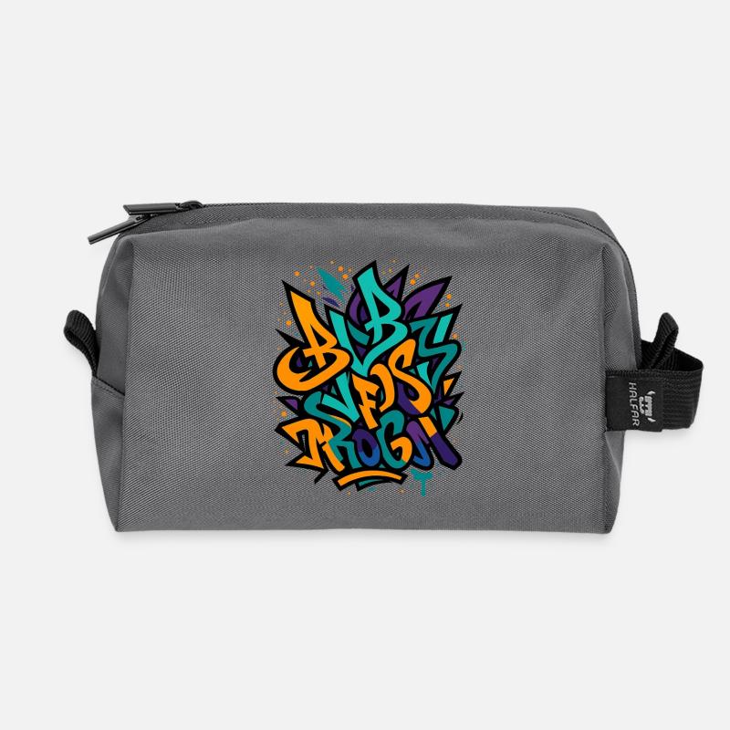 Street Graffiti Farbexplosion - Recycelte Kulturtasche - Anthrazit
