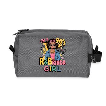 années 90 R&B Style Girl - Trousse de toilette en tissu recyclé - anthracite - Devant