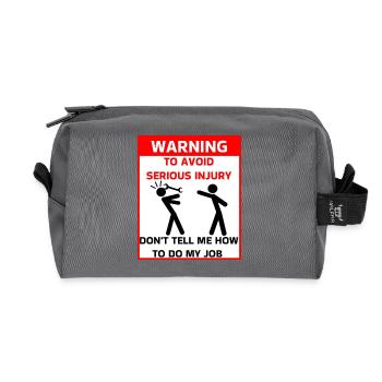Safety Warning - Trousse de toilette en tissu recyclé - anthracite - Devant