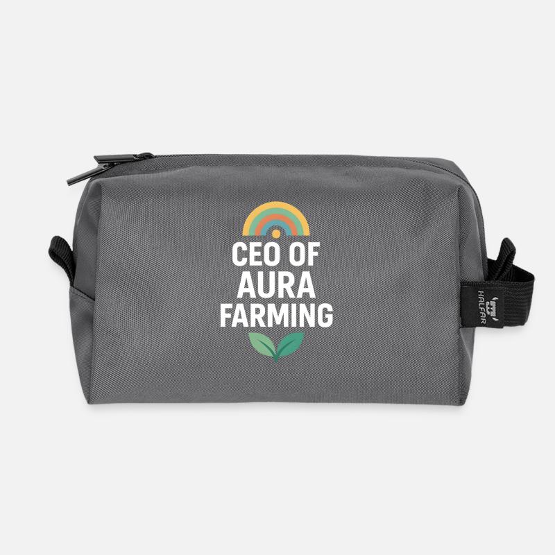 Aura Farming CEO, lustiger Meme-Spruch - Recycelte Kulturtasche - Anthrazit