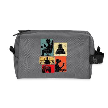 Gamer Gaming zocken - Recycelte Kulturtasche - Anthrazit - Vorne