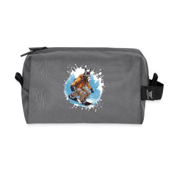 Spartaner Snowboard Gladiator Sport - Recycelte Kulturtasche - Anthrazit - Vorne