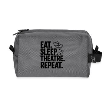 Eat Sleep Theatre Repeat - Recycled Toiletry Zip Bag - anthracite - Front