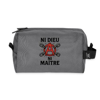 Anarchie – Punk – Revolution - Recycelte Kulturtasche - Anthrazit - Vorne