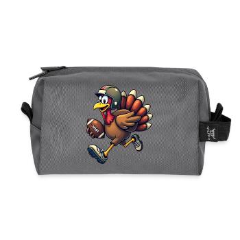 Thanksgiving Football Turquie - Trousse de toilette en tissu recyclé - anthracite - Devant