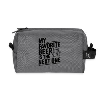 Mein Lieblingsbier ist das nächste - Recycelte Kulturtasche - Anthrazit - Vorne