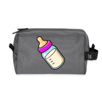 Babyflasche Cartoon - Recycelte Kulturtasche - Anthrazit - Vorne
