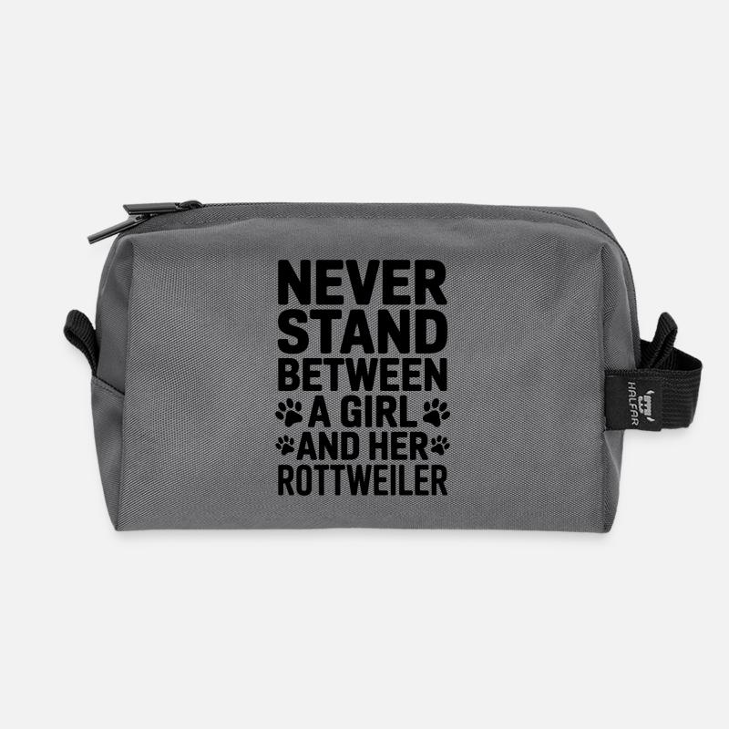 Rottweiler Spruch Mädchen Fun Rottweiler Geschenk - Recycelte Kulturtasche - Anthrazit
