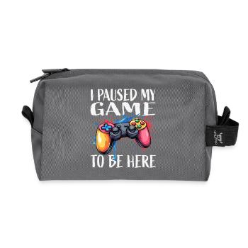 Explosion des couleurs de la manette sur pause du joueur - Trousse de toilette en tissu recyclé - anthracite - Devant