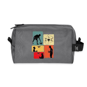 Drohnenpilot Panels Kunst - Recycelte Kulturtasche - Anthrazit - Vorne