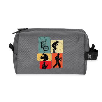 Explorer Design: Expeditions & Compass - Recycled Toiletry Zip Bag - anthracite - Front