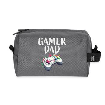 Gamer Dad Controller Splash - Recycelte Kulturtasche - Anthrazit - Vorne