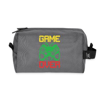 Arcade game Retro gaming Space Pixel art Vintage - Recycled Toiletry Zip Bag - anthracite - Front