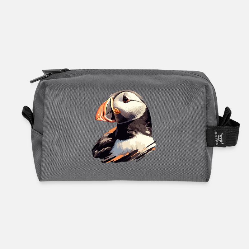 Puffin Papageientaucher - Recycelte Kulturtasche - Anthrazit