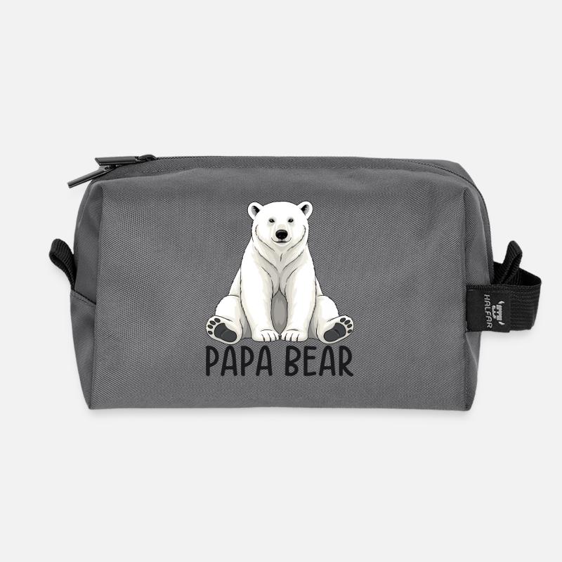 Papa Bear - Recycelte Kulturtasche - Anthrazit