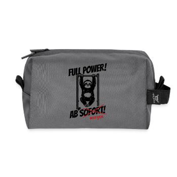 Sloth | Full power from tomorrow | Fitness Saying - Recycled Toiletry Zip Bag - anthracite - Front