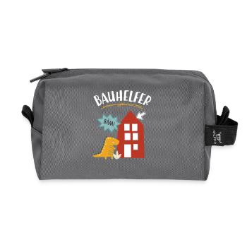 Construction Workers House Construction Construction Craftsmen - Recycled Toiletry Zip Bag - anthracite - Front
