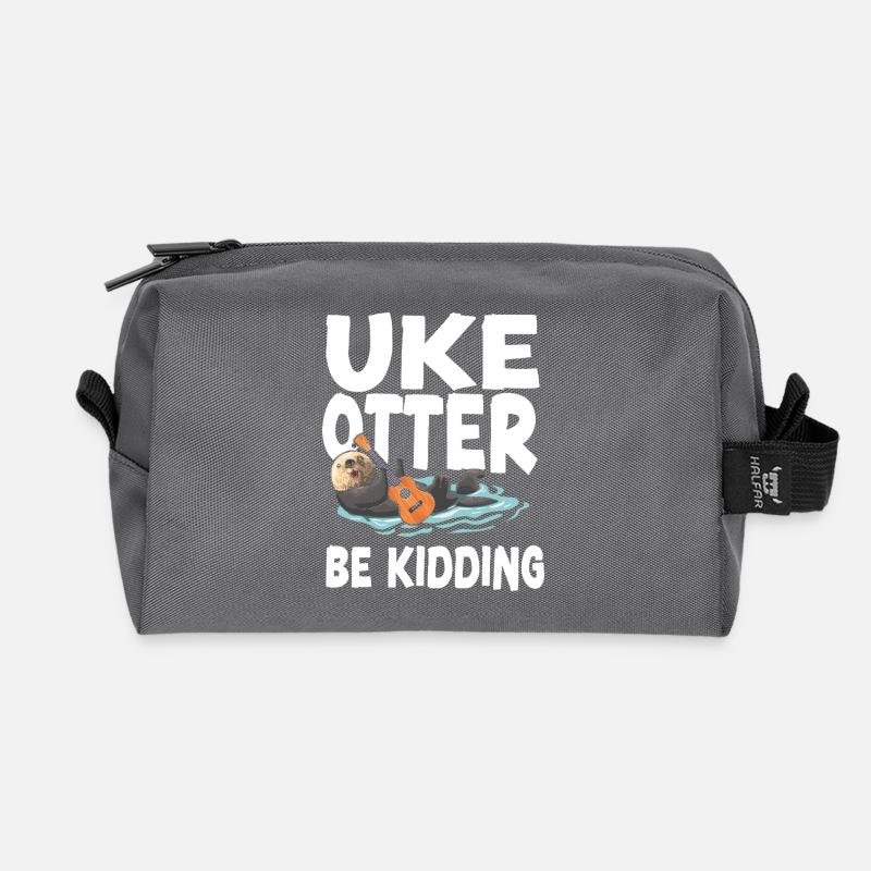 Hawaiian Ukulele Uke Otter Pun Uke - Recycelte Kulturtasche - Anthrazit