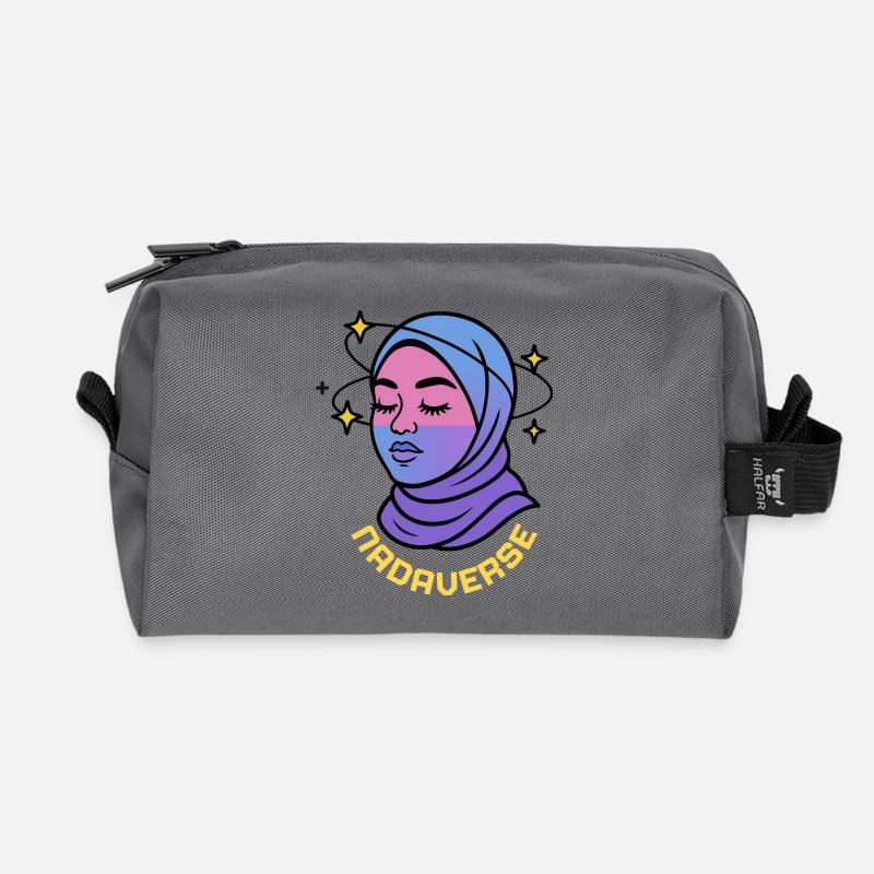 Nadaverse Hijab Starlight - Recycled Toiletry Zip Bag - anthracite